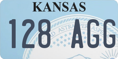 KS license plate 128AGG