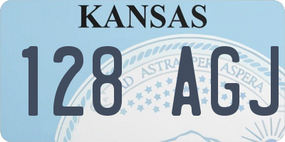 KS license plate 128AGJ