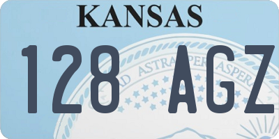KS license plate 128AGZ