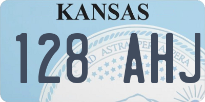 KS license plate 128AHJ