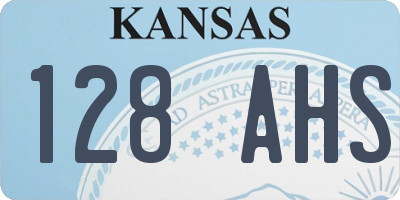 KS license plate 128AHS