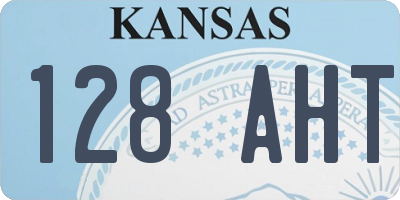 KS license plate 128AHT