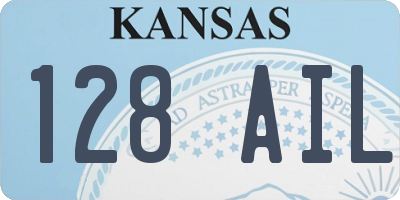 KS license plate 128AIL