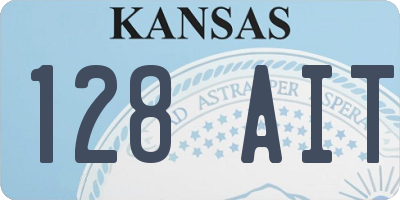 KS license plate 128AIT