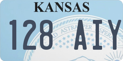 KS license plate 128AIY