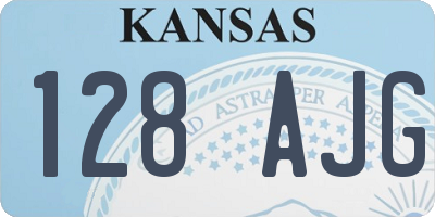KS license plate 128AJG