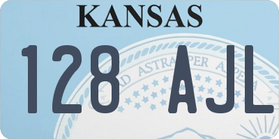 KS license plate 128AJL