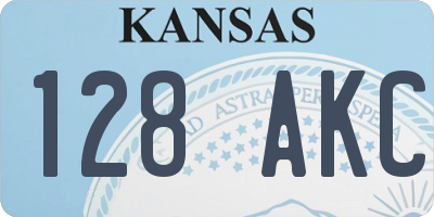 KS license plate 128AKC