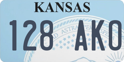 KS license plate 128AKO