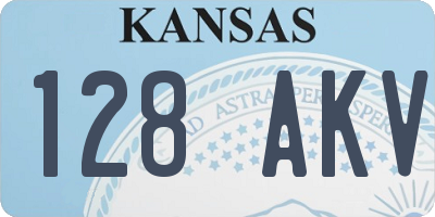 KS license plate 128AKV