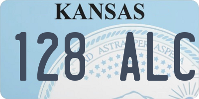 KS license plate 128ALC