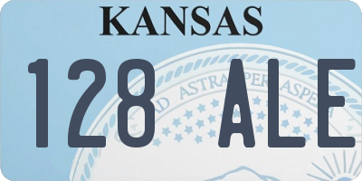 KS license plate 128ALE