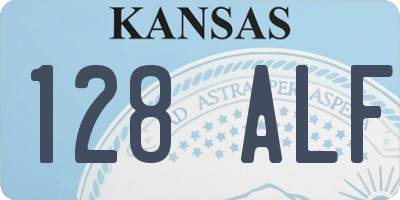 KS license plate 128ALF