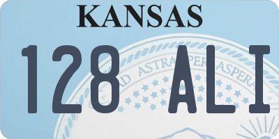 KS license plate 128ALI