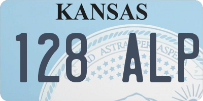 KS license plate 128ALP
