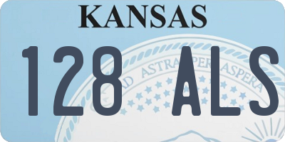 KS license plate 128ALS
