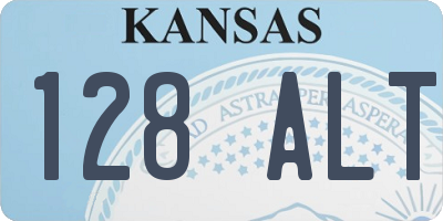 KS license plate 128ALT