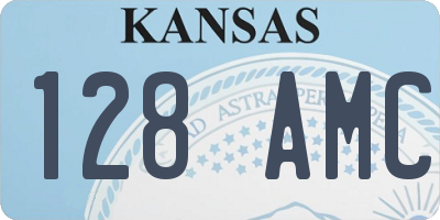 KS license plate 128AMC