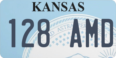 KS license plate 128AMD