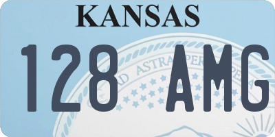 KS license plate 128AMG