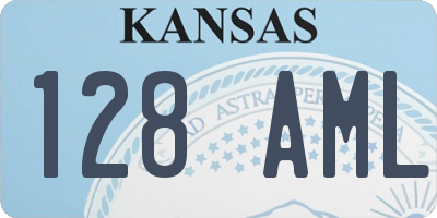 KS license plate 128AML
