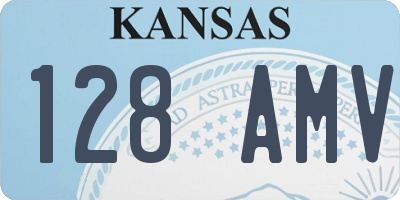 KS license plate 128AMV