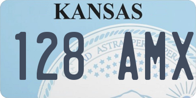 KS license plate 128AMX