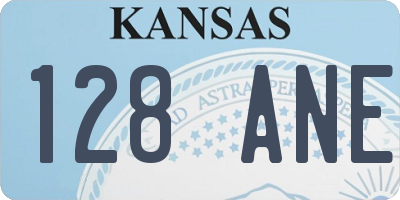 KS license plate 128ANE