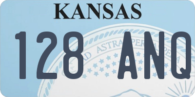 KS license plate 128ANQ