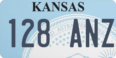 KS license plate 128ANZ