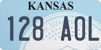 KS license plate 128AOL