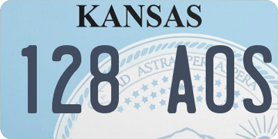 KS license plate 128AOS