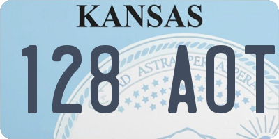 KS license plate 128AOT