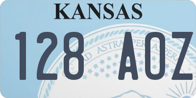 KS license plate 128AOZ