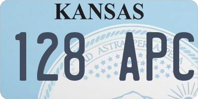 KS license plate 128APC