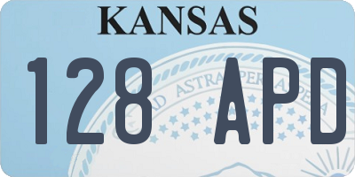 KS license plate 128APD