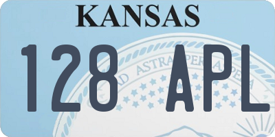 KS license plate 128APL