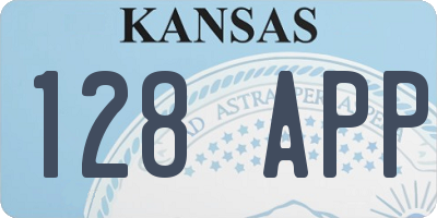 KS license plate 128APP