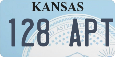 KS license plate 128APT