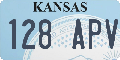 KS license plate 128APV
