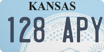 KS license plate 128APY