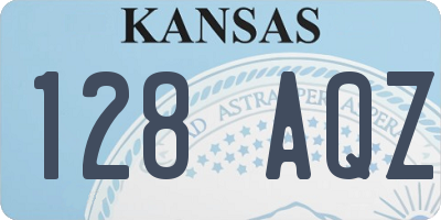 KS license plate 128AQZ