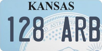 KS license plate 128ARB