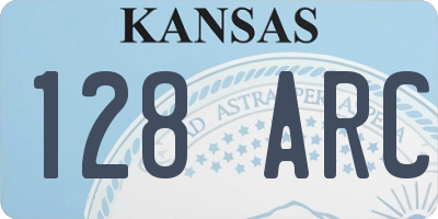 KS license plate 128ARC
