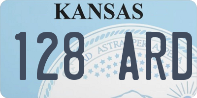 KS license plate 128ARD