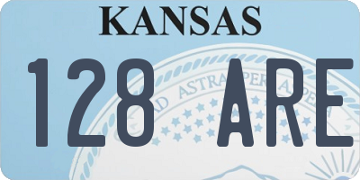 KS license plate 128ARE