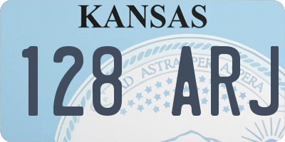 KS license plate 128ARJ