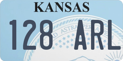 KS license plate 128ARL