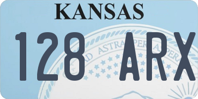 KS license plate 128ARX