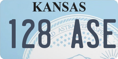 KS license plate 128ASE